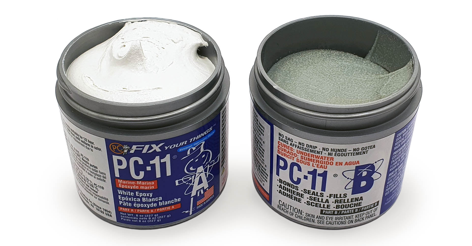 PC-11 paste epoxy half lb open tubs