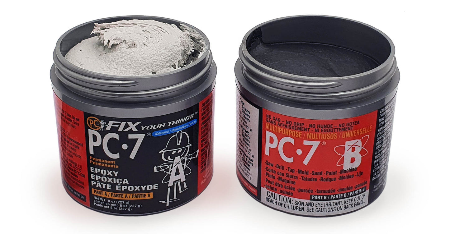 PC-7 paste epoxy half lb open tubs